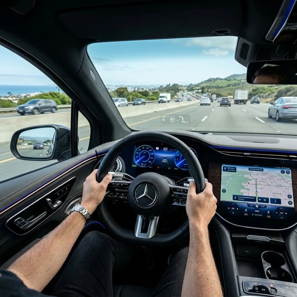 Visão de dentro do carro com película nano cerâmica parabrisa G75